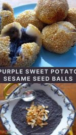 Filipino Purple Sweet Potato Sesame Seed Balls Buchi Ube