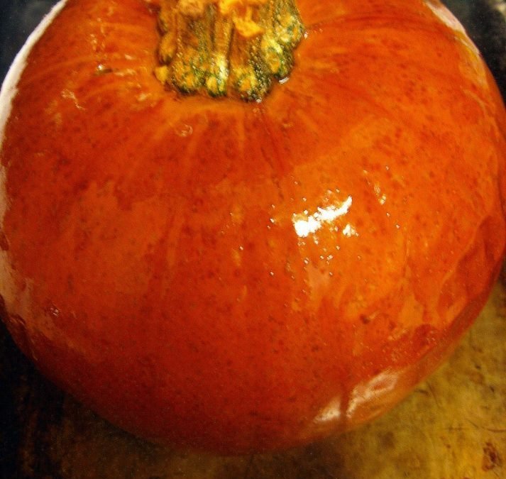 Pumpkin: scrub and roast the whole darn thing
