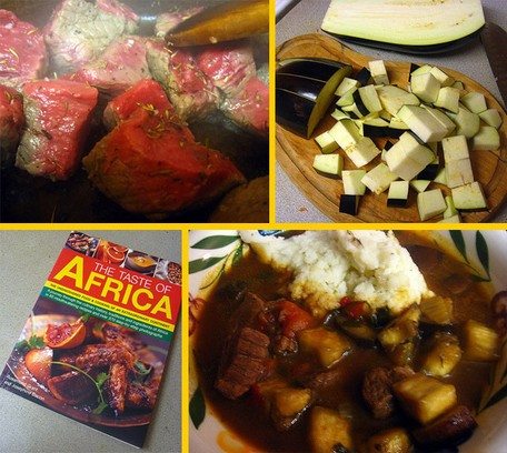 On the way to Gambia: Beef in Aubergine Sauce