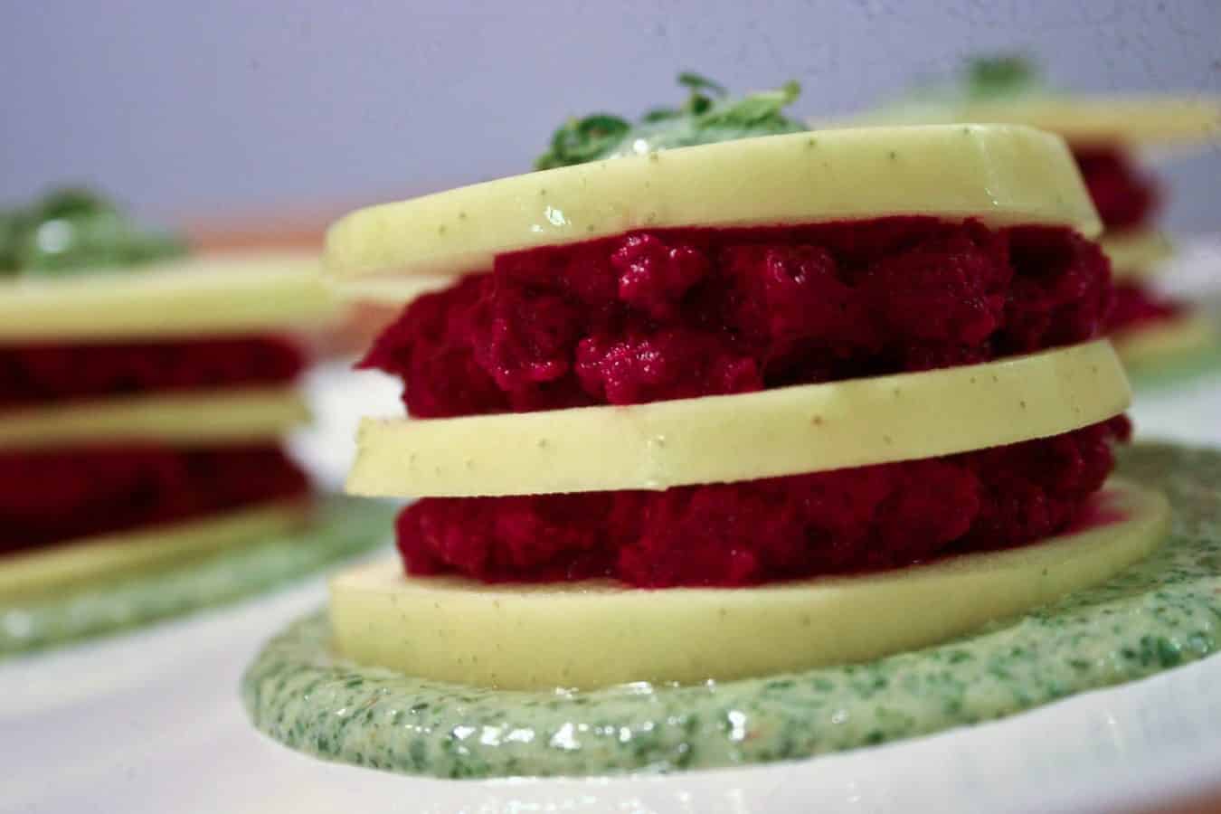 5 Star Makeover: Apples With Beet Hummus and Mint Yogurt Sauce