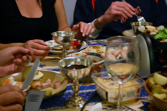 Nontraditional Raclette dinner party