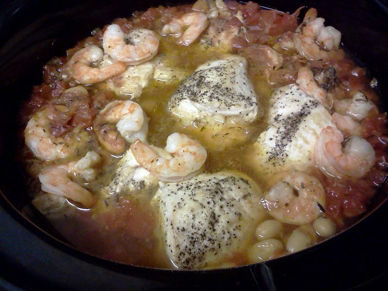 Slow Cooker Chicken and Shrimp Bouillabaisse