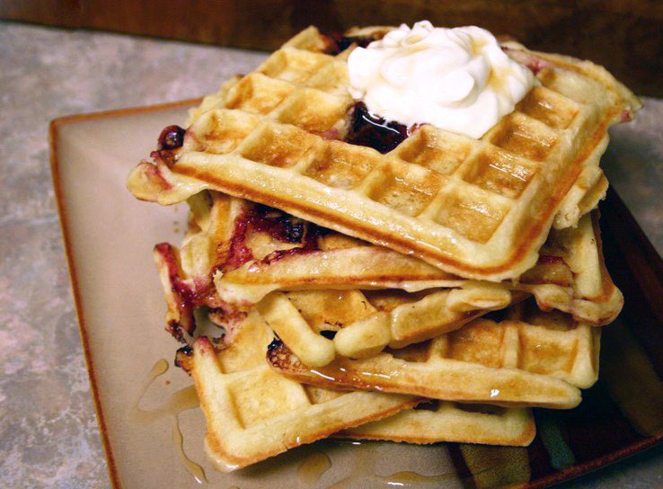 Cornmeal Waffles and Waffle Brownies