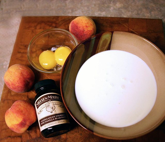 Baked Peaches and Crème Brûlée