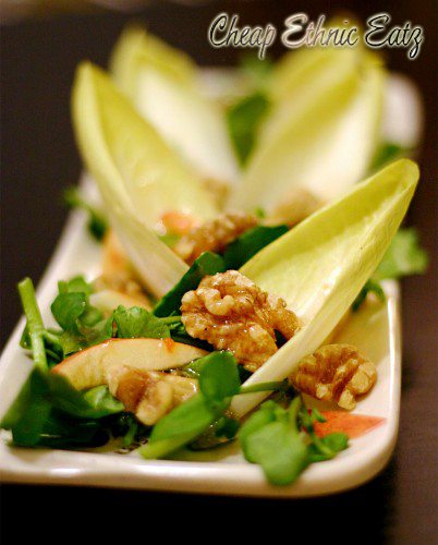 Watercress Endive Salad with Walnuts and Vinaigrette 2