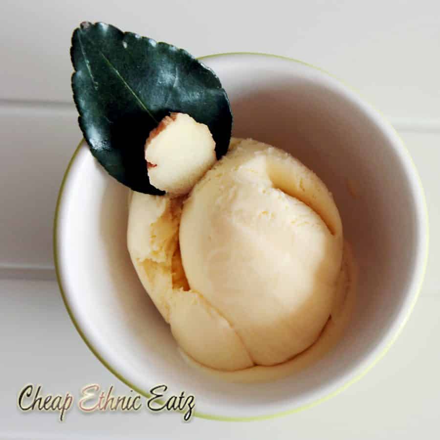 Kaffir Lime Ginger and Gin Ice Cream