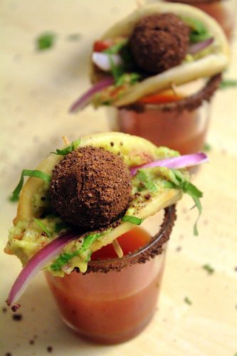 Savory Truffle Mini Taco Shooter long