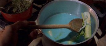 Bridget Jones blue string leek soup