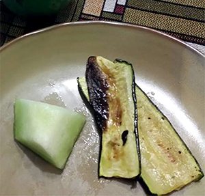 grilled zucchini melon