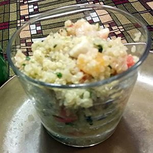 citrus scallop shrimp couscous