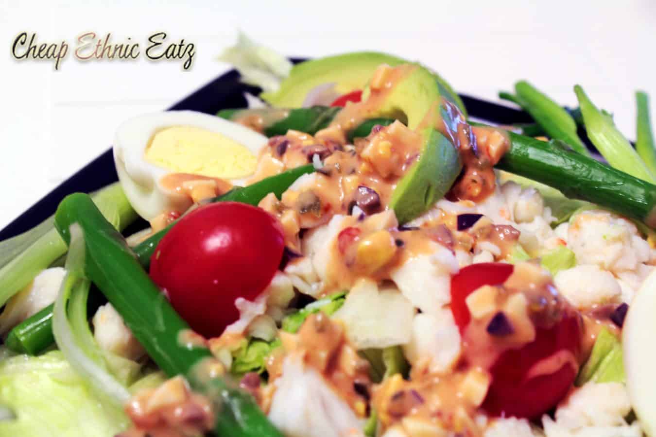 crab louie salad closeup
