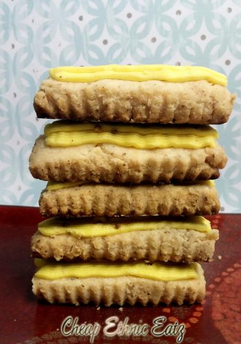 Brown Butter Shortbread with Butter Buttercream pile