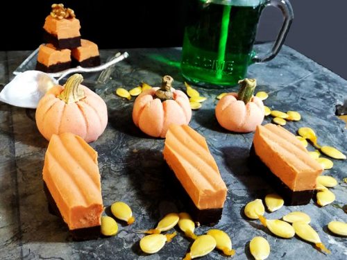 Peanut Butter Fudge and Ganache Tombstones