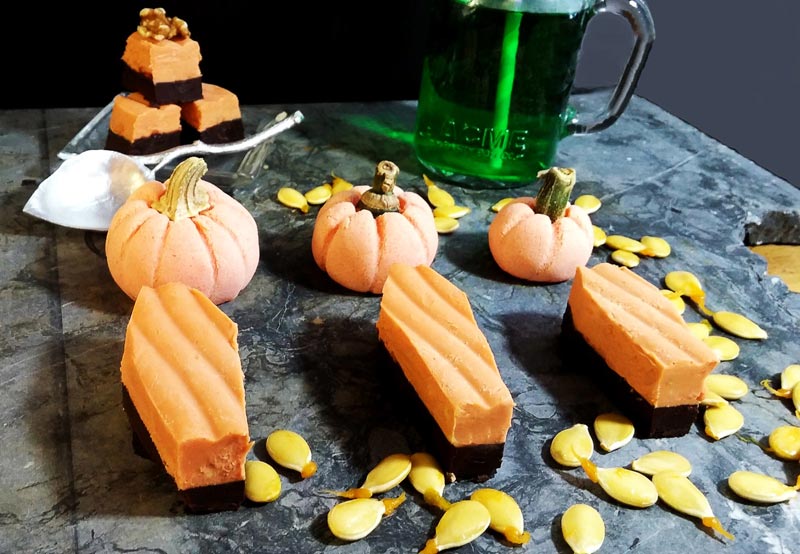 Peanut Butter Fudge and Ganache Coffins, plus Salt Dough Pumpkins