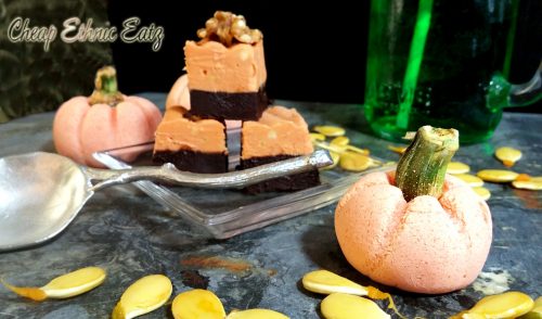 Peanut Butter Fudge and Ganache Tombstones squares