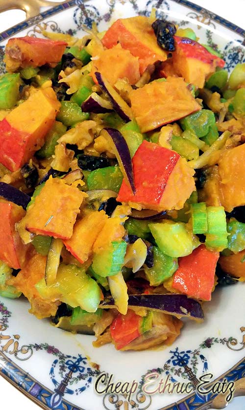 Roasted Kabocha Squash Salad with a Beer Vinaigrette close-up