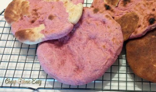 raspberries flatbread disks