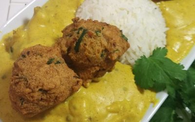 Kadhi Chawal (Yogurt Curry with Rice)