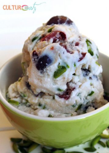 Bourbon Cherry Pistachio Ice Cream