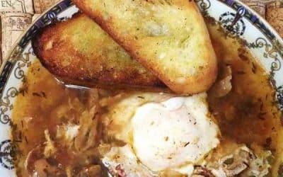 Sopa de Ajo, a Brilliant Rustic Spanish Garlic Soup with a Poached Egg