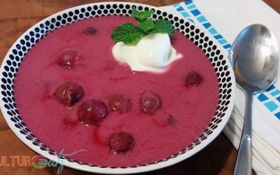 Cold Sour Cherry Soup (Hideg Meggyleves)