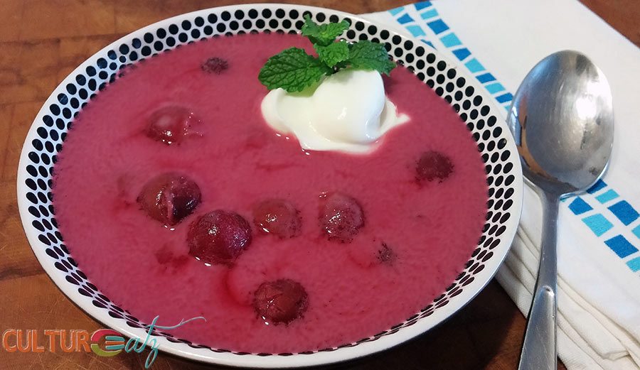 cold sour cherry soup