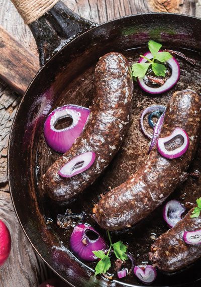 vegan beauty boudin noir sausage