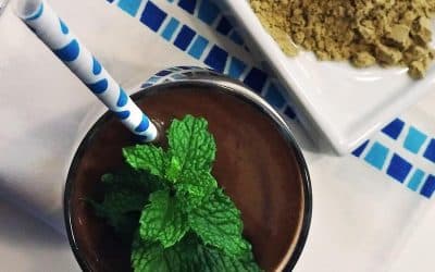 A Healthy Chocolate Matcha Smoothie