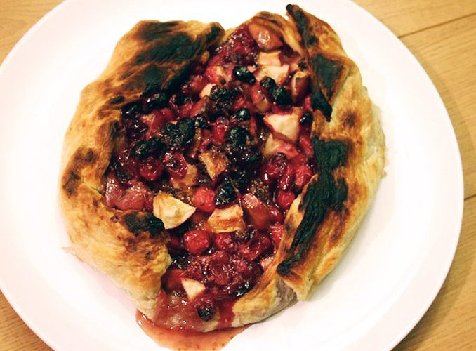 pie crust cranberry lime galette