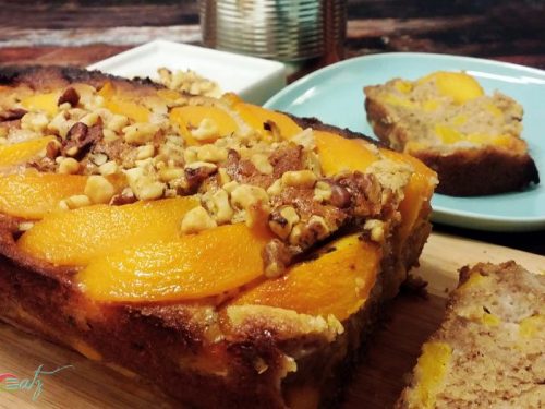 Peach Walnut Coffee Cake