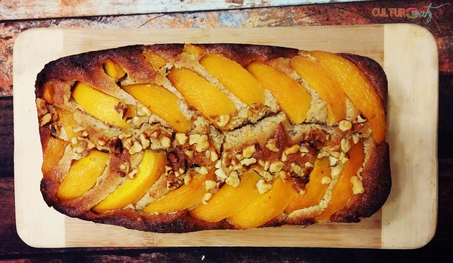 Peach Walnut Coffee Cake