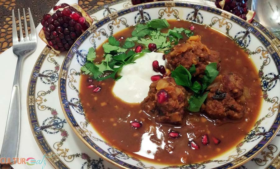 Ashe Anar pomegranate soup