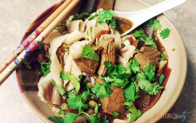 Spicy Beef Noodle Soup with Chinese Hand Pulled Lāmiàn