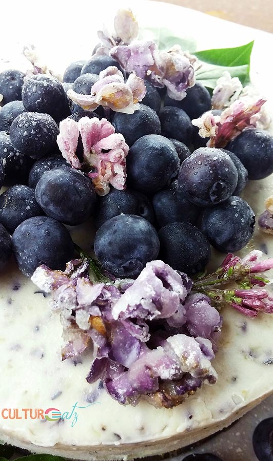 Lilac Blueberry Cheesecake