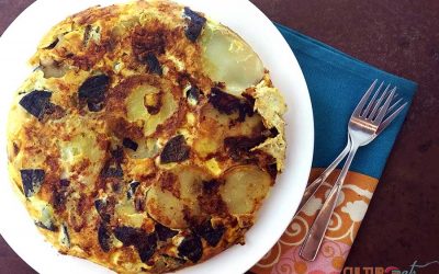 Tortilla de Morcilla | Spanish Omelette with Blood Sausage