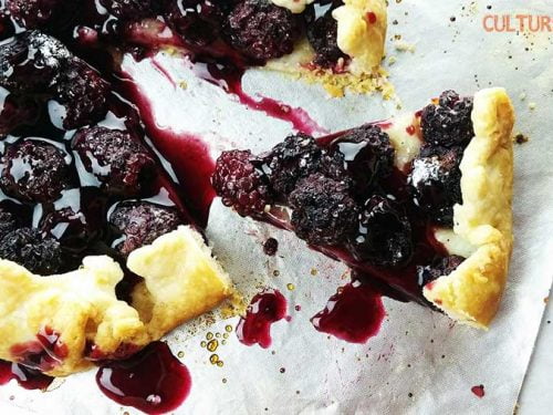 Blackberry Galette with Red Wine Sauce