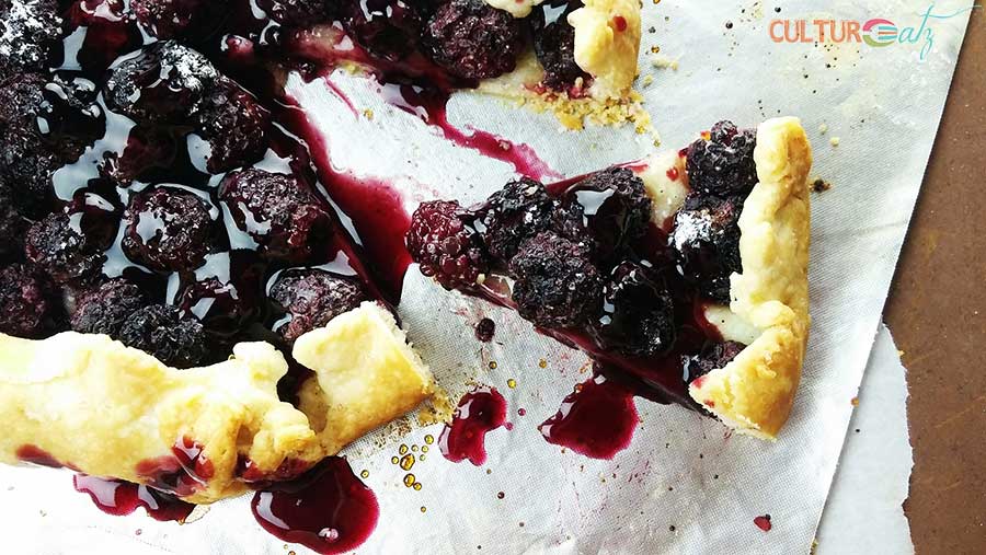 Blackberry Galette with Red Wine Sauce for a Red Wedding