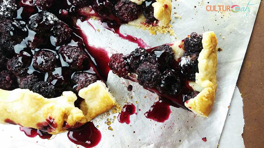 Blackberry Galette with Red Wine Sauce