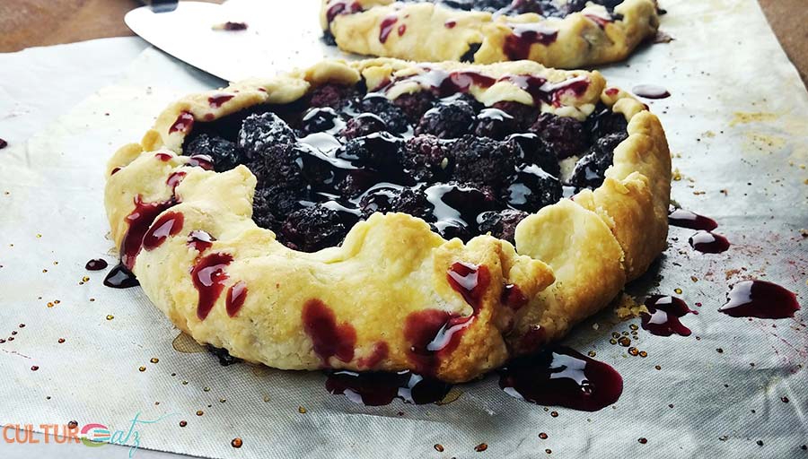 Blackberry Galette with Red Wine Sauce