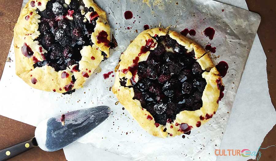 Blackberry Galette with Red Wine Sauce