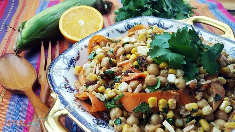 Moroccan Corn Chickpea Salad