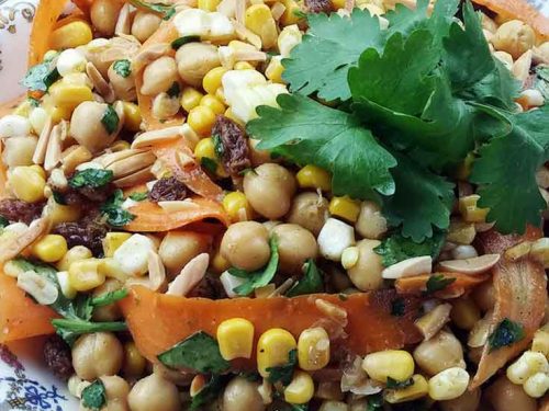 Moroccan Corn Chickpea Salad pin