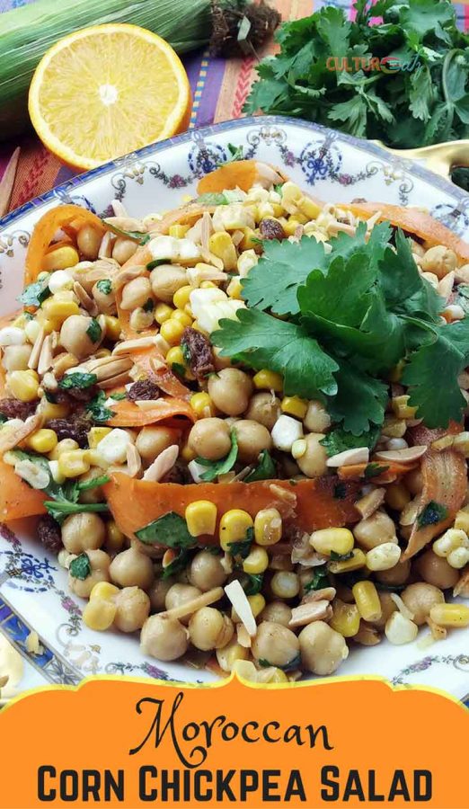 Moroccan Corn Chickpea Salad pin