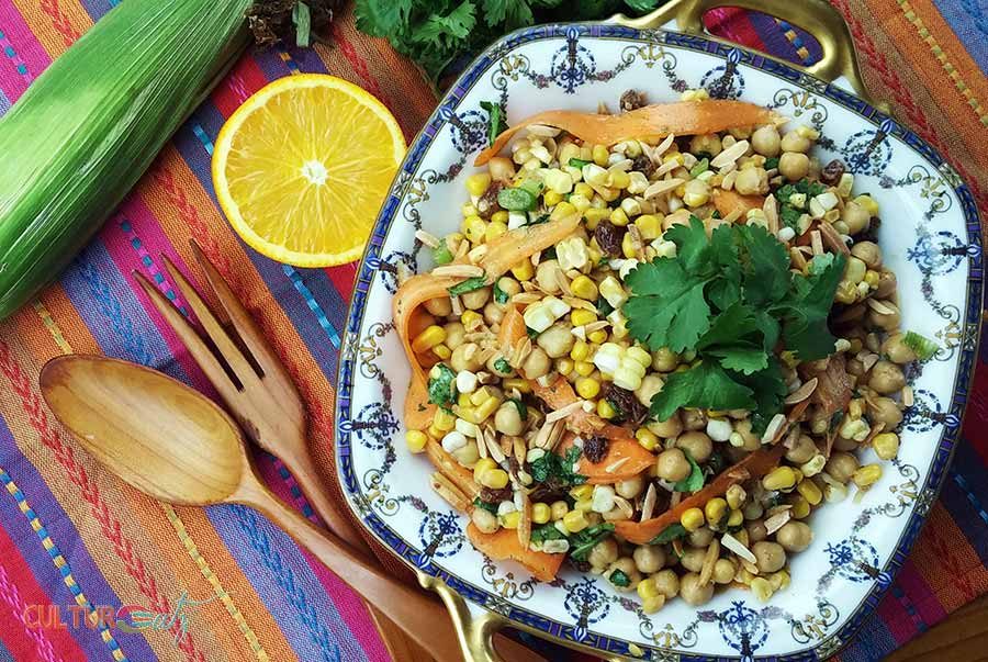 Moroccan Corn Chickpea Salad