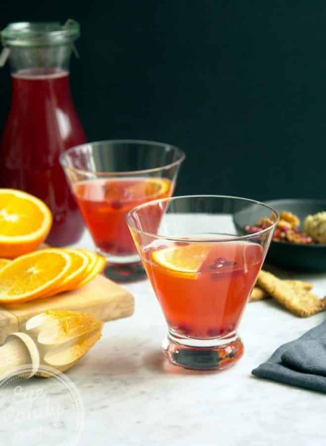 AMARETTO CRANBERRY SHRUB COCKTAIL Festive Cocktails