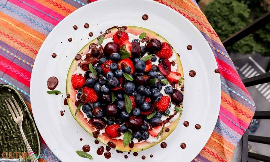 Blueberry Berry Grilled Watermelon Pizza