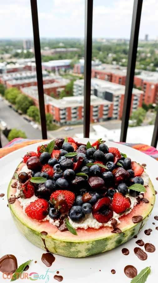 Blueberry Berry Grilled Watermelon Pizza