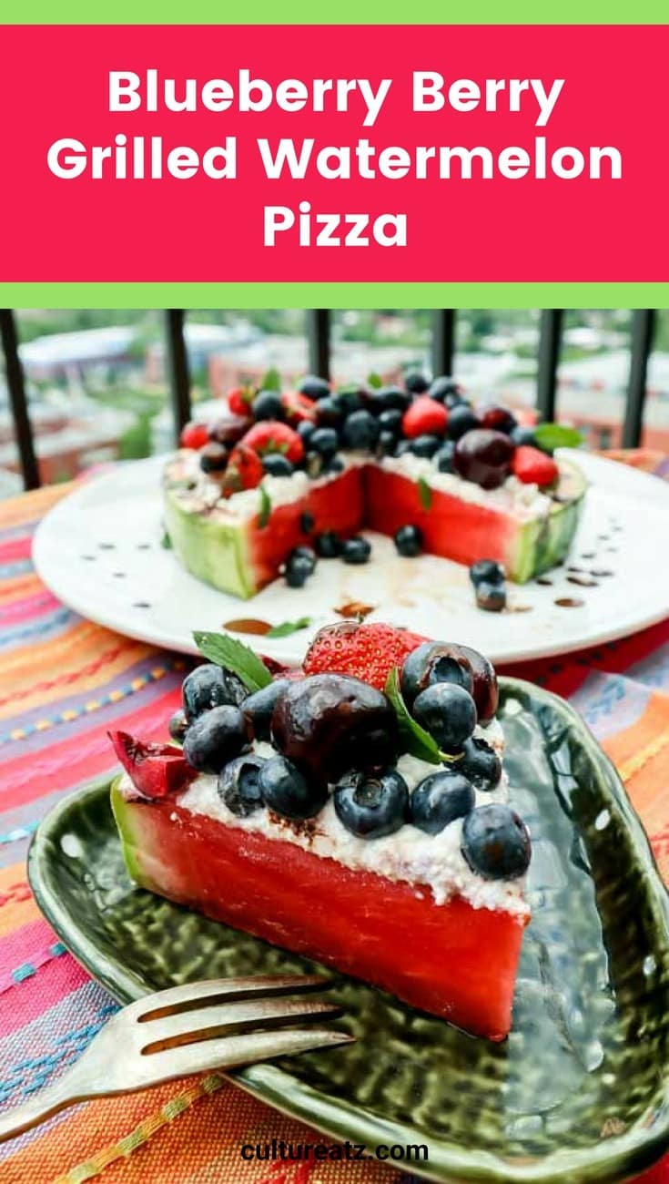 Blueberry Berry Grilled Watermelon Pizza