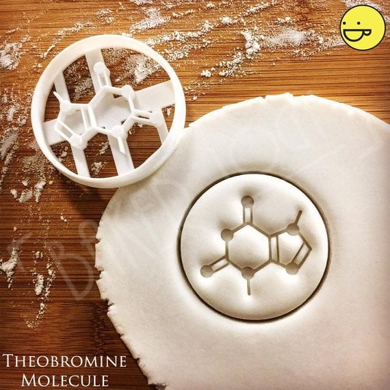 Theobromine Molecule cookie cutter - Chocolate Chemistry