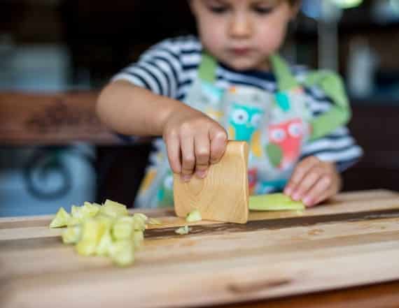 Safe wooden knife for kids